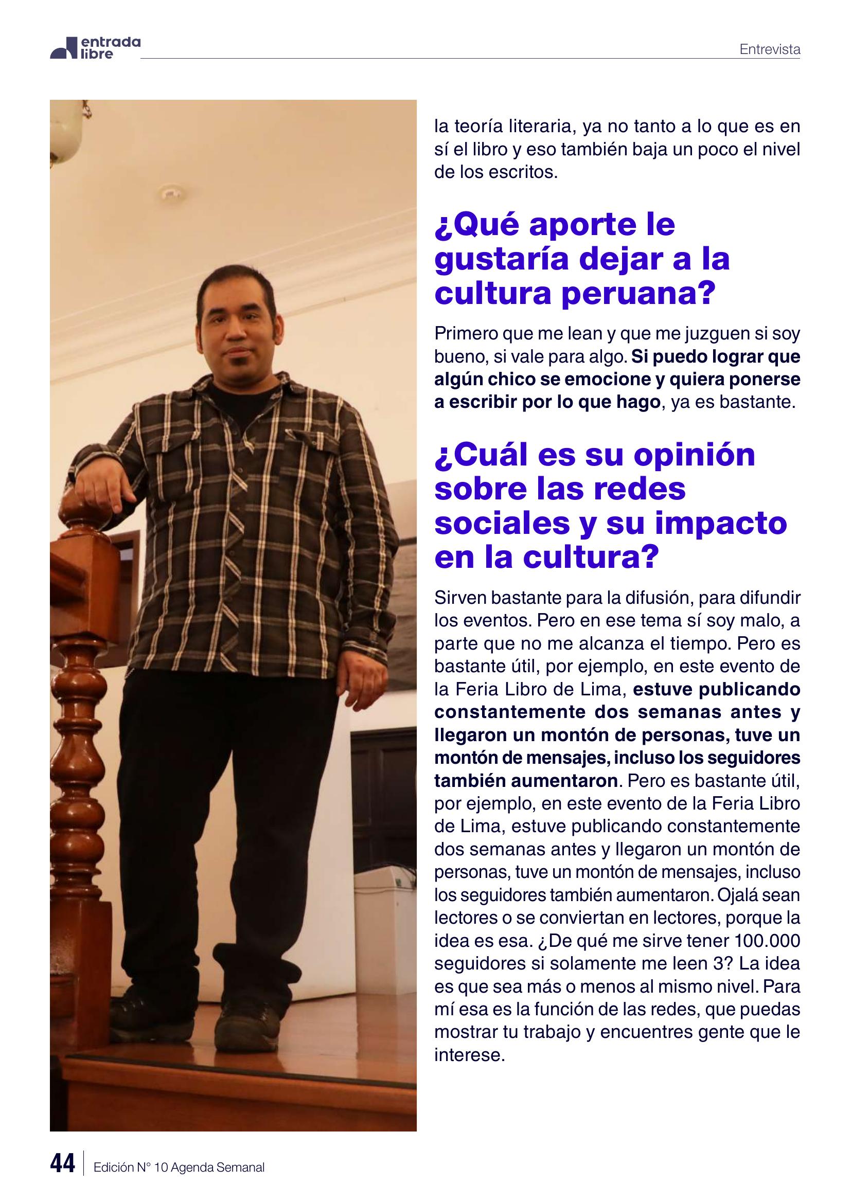 Entrada Libre, 10ma edicion, pagina 9